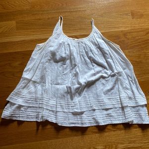 Girls size 14 white flowy tank top